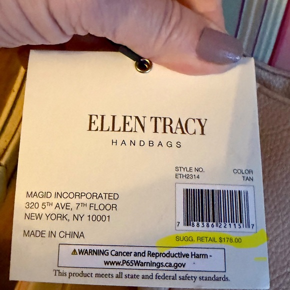 Great Deal! NWT Ellen Tracy Adaline Hobo Bag - Tawny (MSRP $178) - Picture 5 of 12